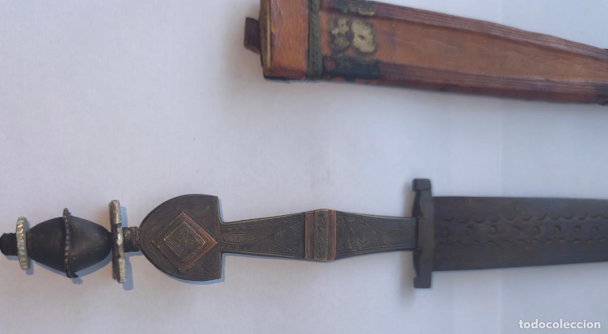 Arte: Antiguo cuchillo africano original - Foto 3