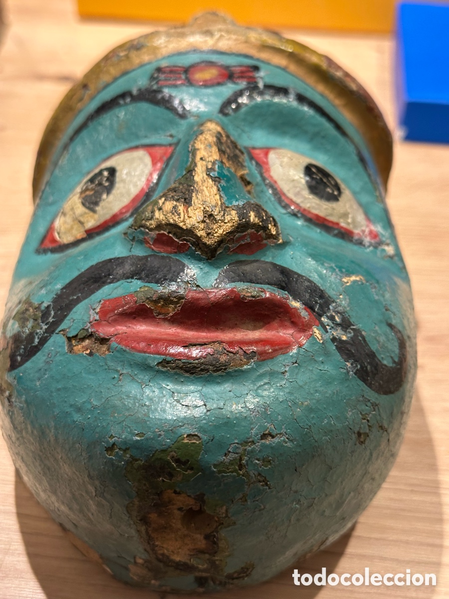 Arte: Antigua m&aacute;scara . Labrada en madera - Foto 7