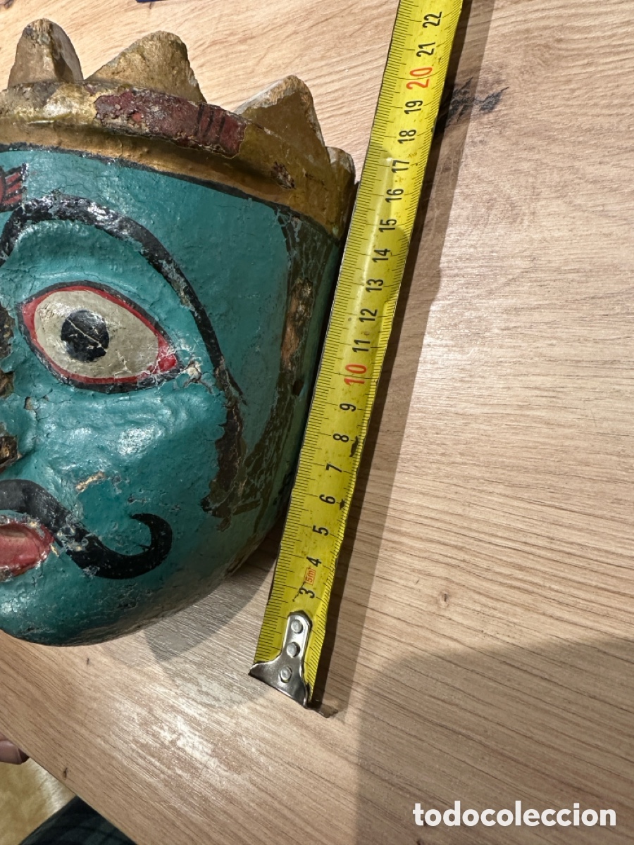 Arte: Antigua m&aacute;scara . Labrada en madera - Foto 14