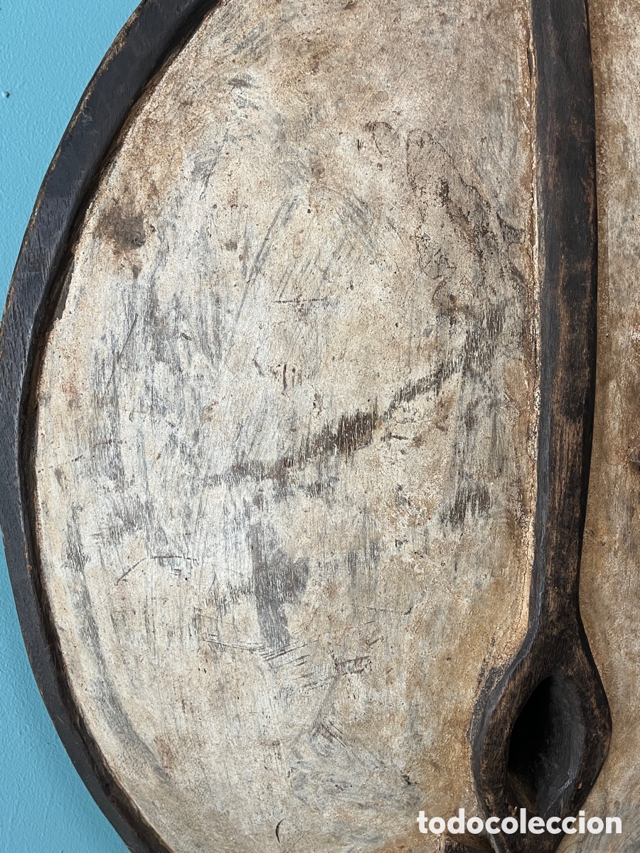 Arte: Escudo africano tallado en madera - Foto 4