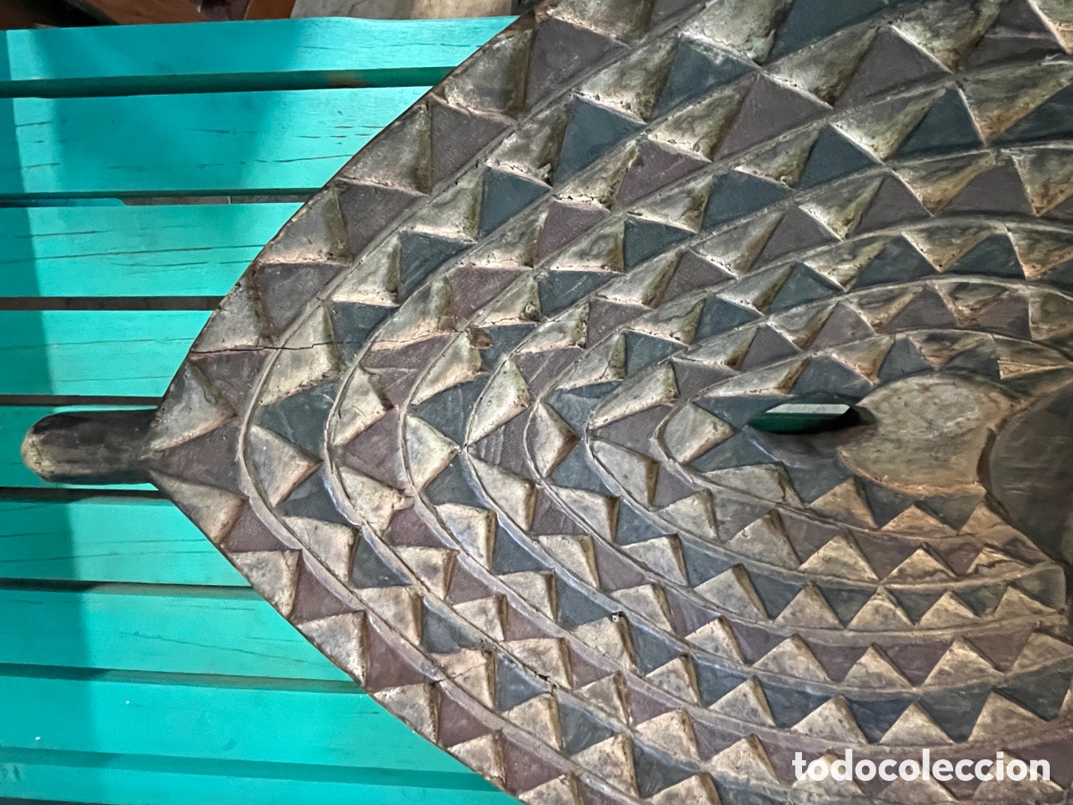 Arte: Escudo africano tallado en madera - Foto 7