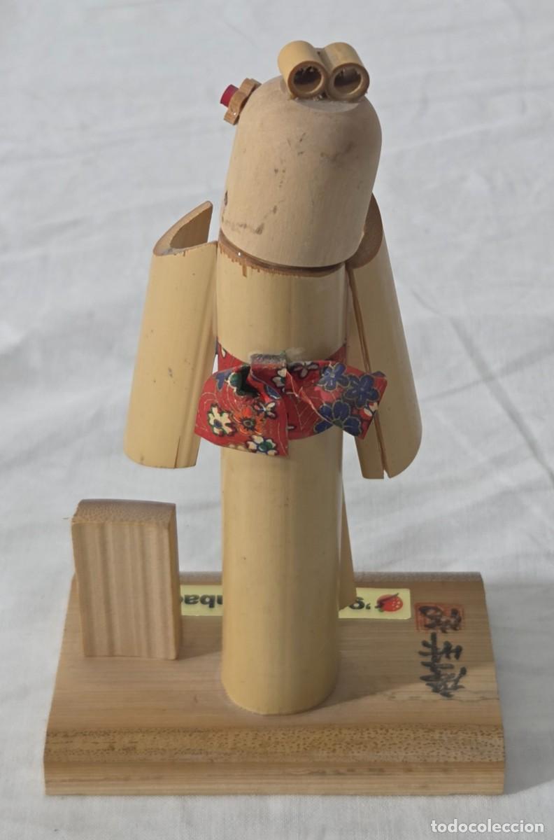 Arte: Mu&ntilde;eca Kokeshi de bambu - Foto 4