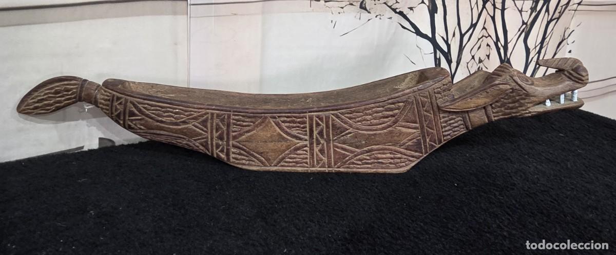 Arte: Canoa de madera tallada a mano - Foto 1