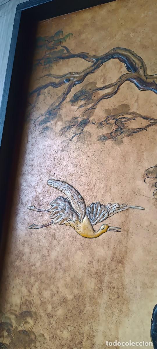 Arte: MADERA ORIENTAL TRABAJADA EN RELIEVE - Foto 2
