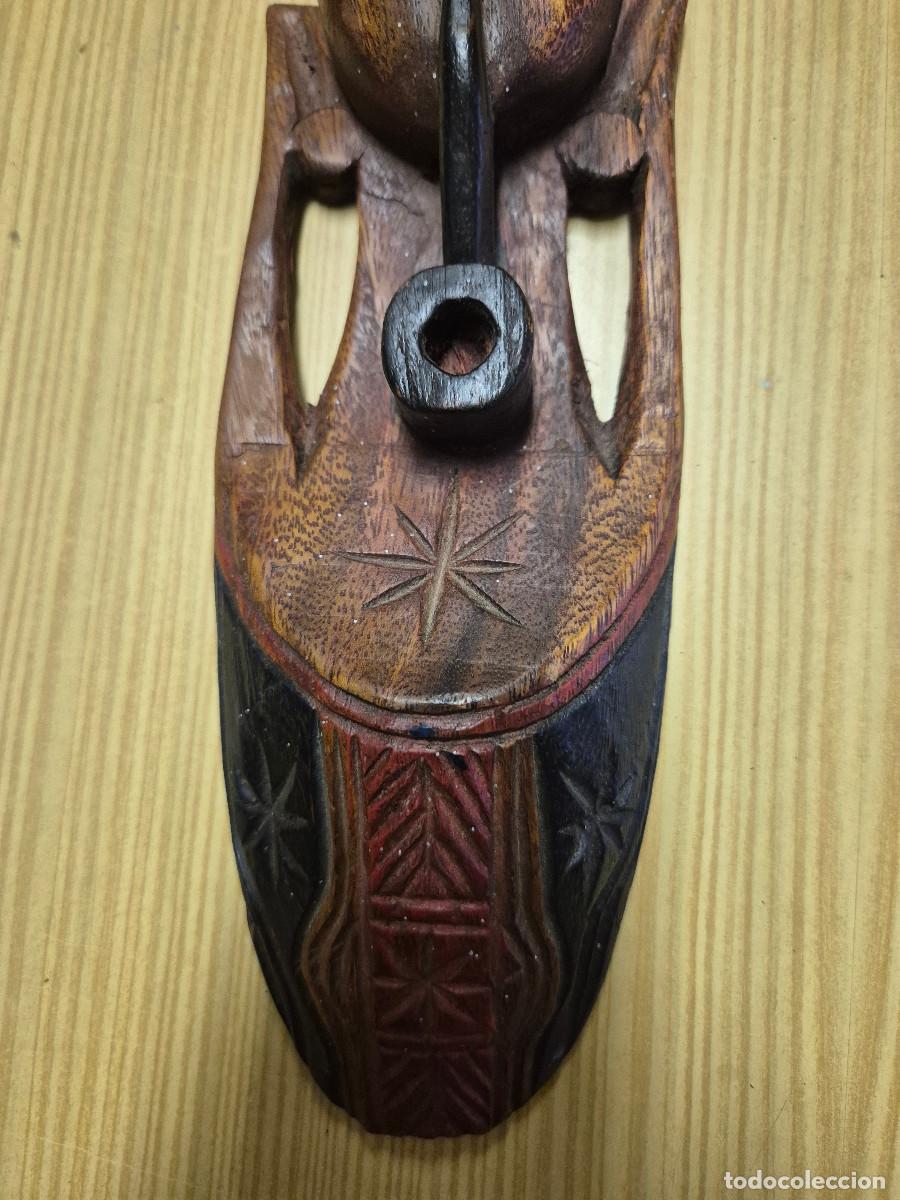 Arte: MASCARA AFRICANA TALLADA EN MADERA. - Foto 2