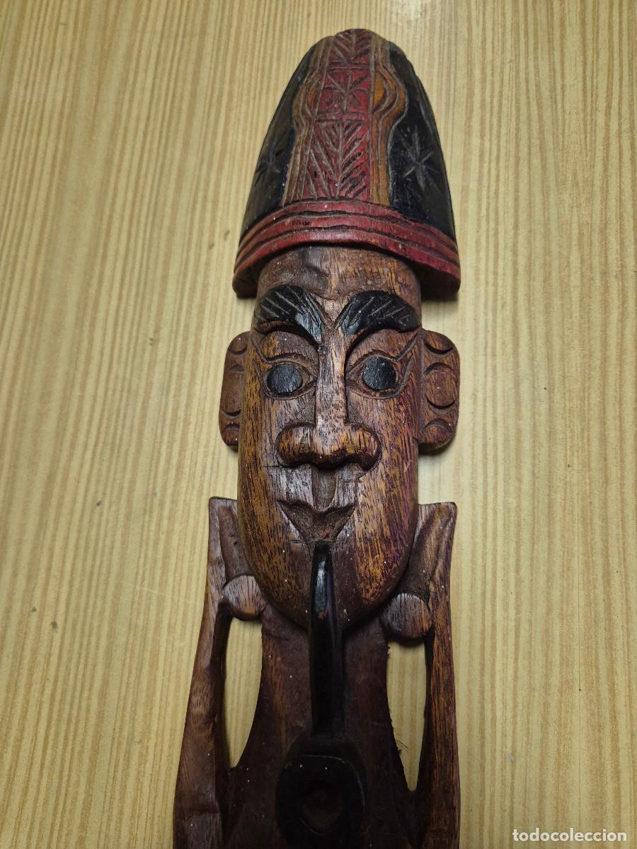 Arte: MASCARA AFRICANA TALLADA EN MADERA. - Foto 3