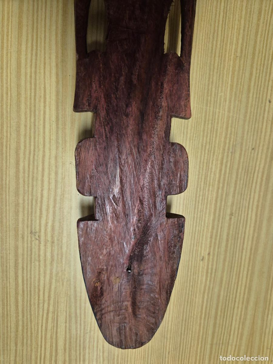Arte: MASCARA AFRICANA TALLADA EN MADERA. - Foto 5
