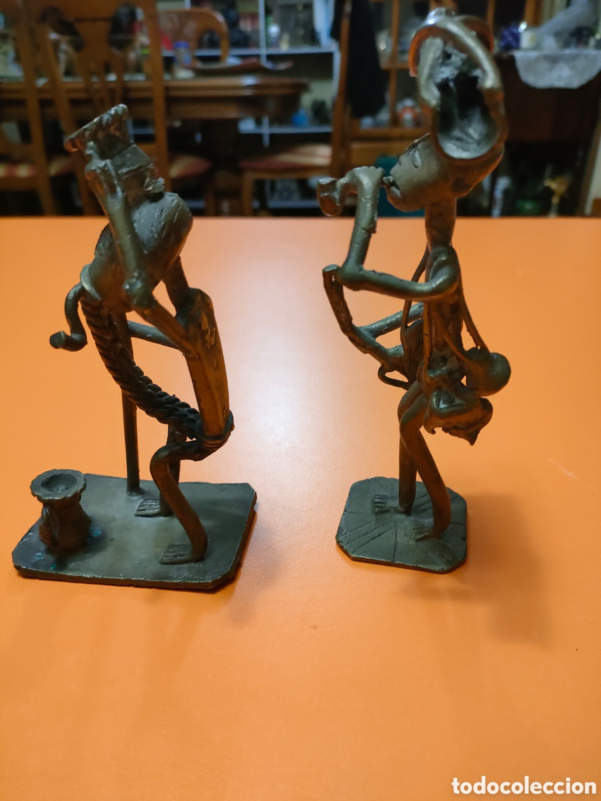 Arte: Pareja de figuras ashanti en bronce - Foto 2