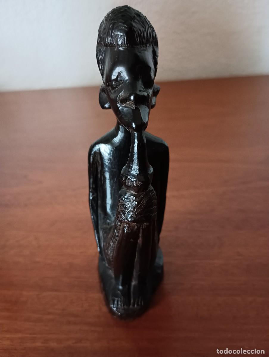 Arte: FIGURA AFRICANA DE MADERA EBANO - Foto 2