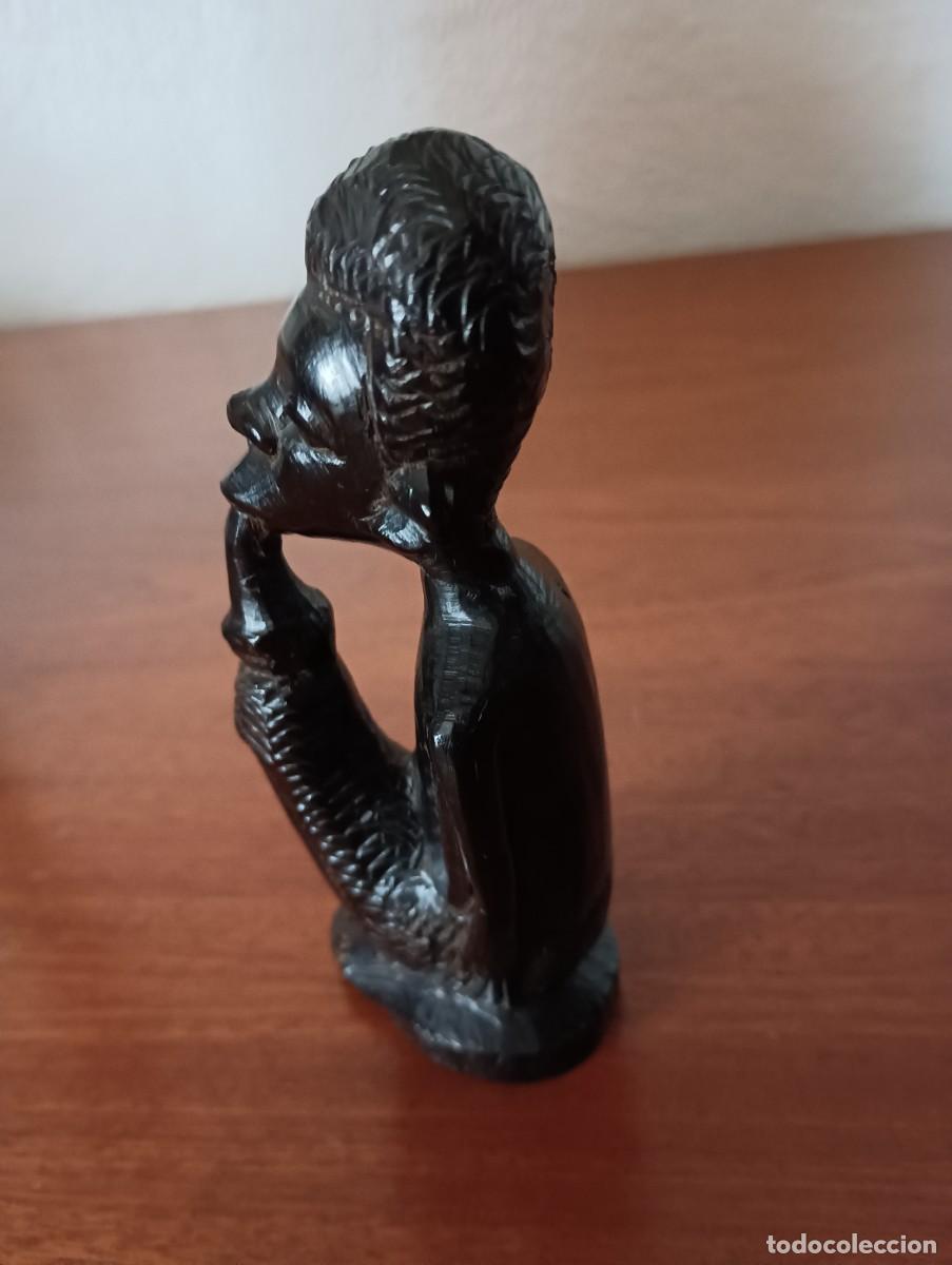 Arte: FIGURA AFRICANA DE MADERA EBANO - Foto 7