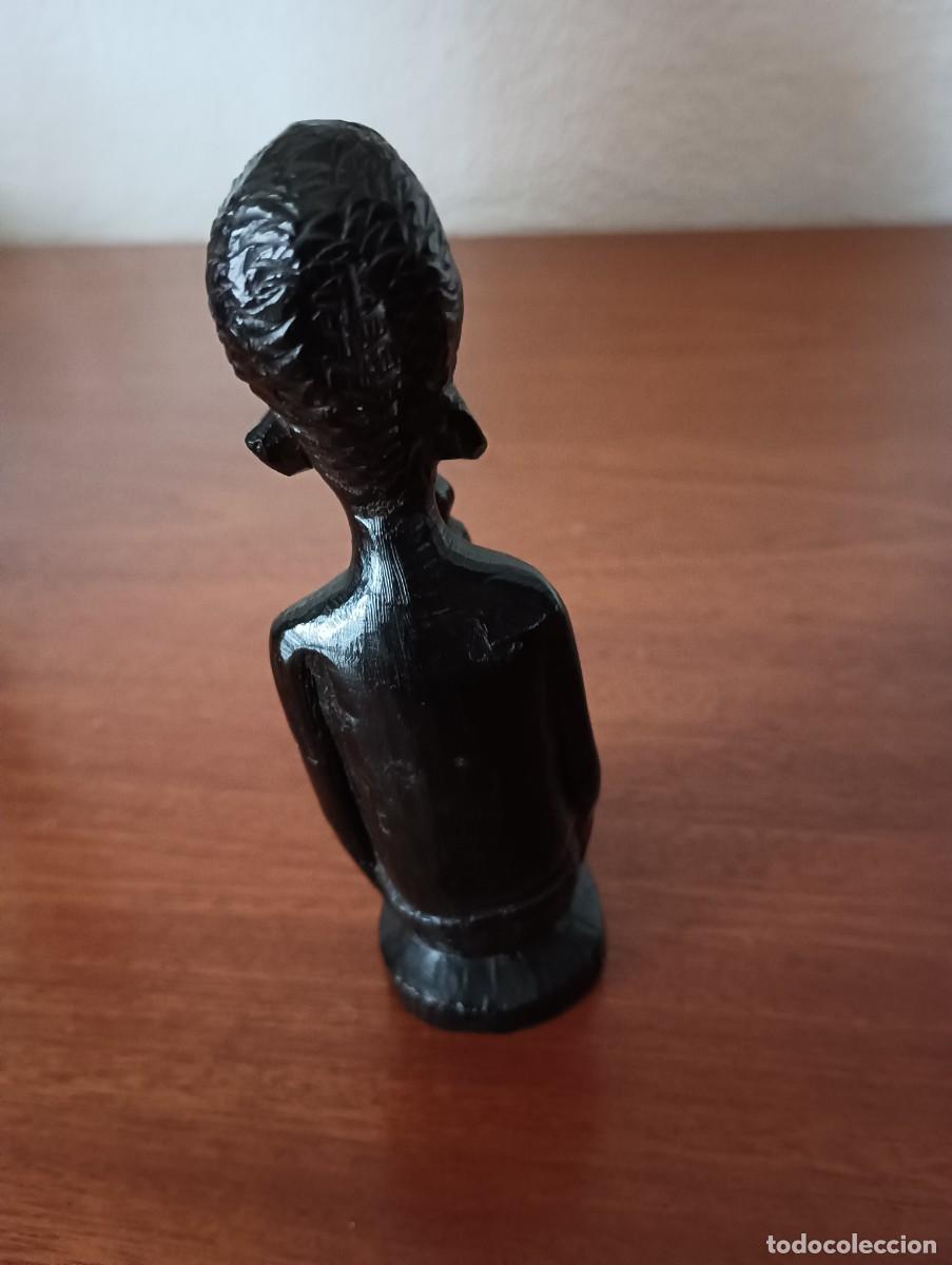 Arte: FIGURA AFRICANA DE MADERA EBANO - Foto 8