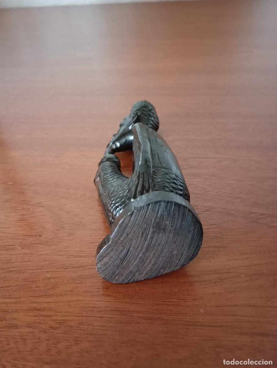 Arte: FIGURA AFRICANA DE MADERA EBANO - Foto 11