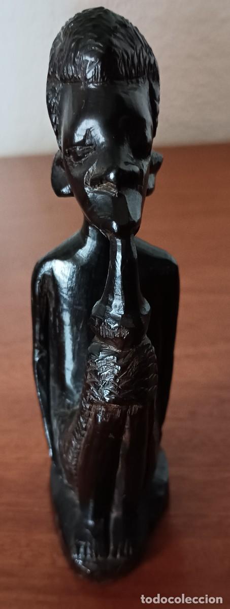 Arte: FIGURA AFRICANA DE MADERA EBANO - Foto 1