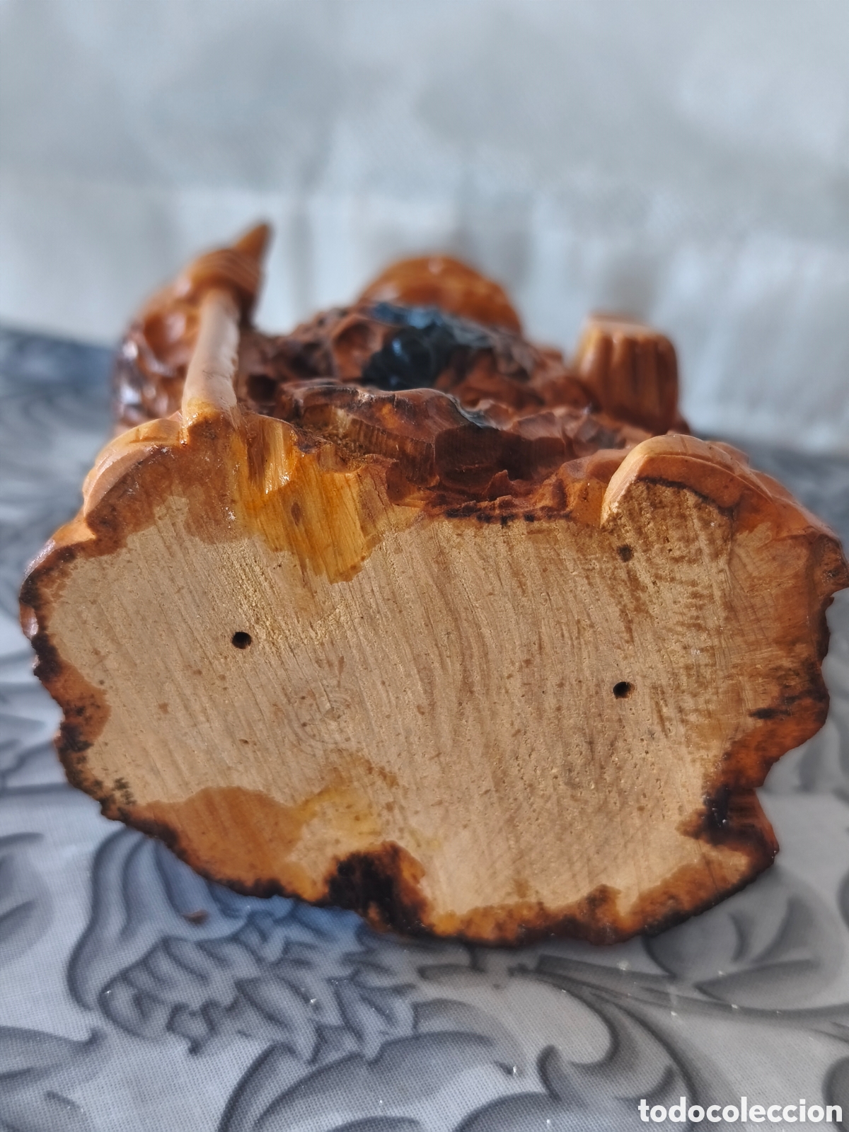 Arte: Figura de sabio chino en madera. - Foto 5