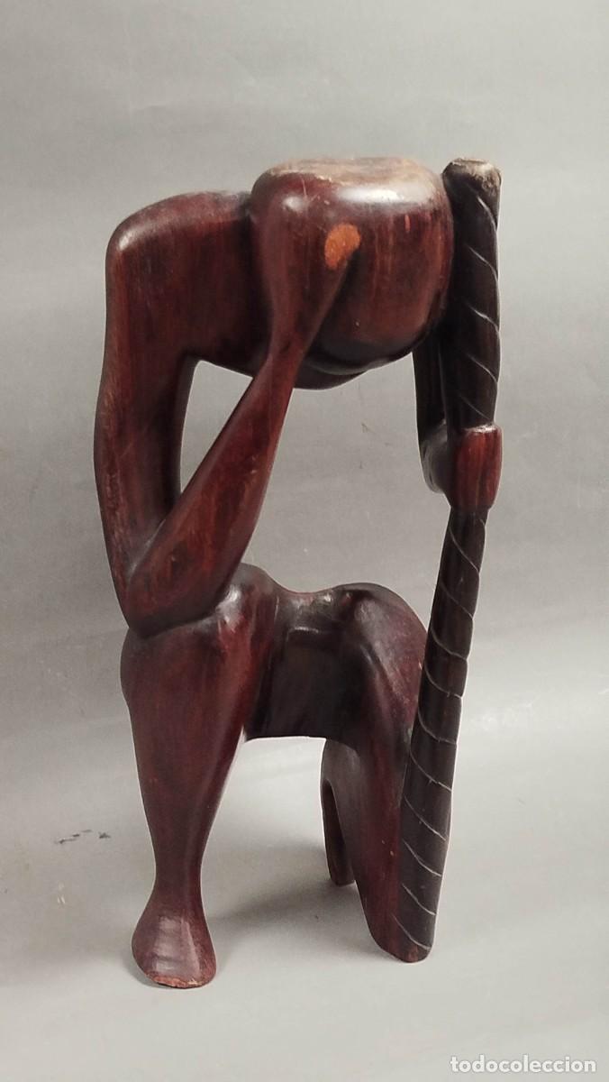 Arte: TALLA AFRICANA DE MADERA DE CAOBA - Foto 3