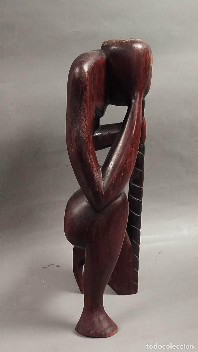 Arte: TALLA AFRICANA DE MADERA DE CAOBA - Foto 4