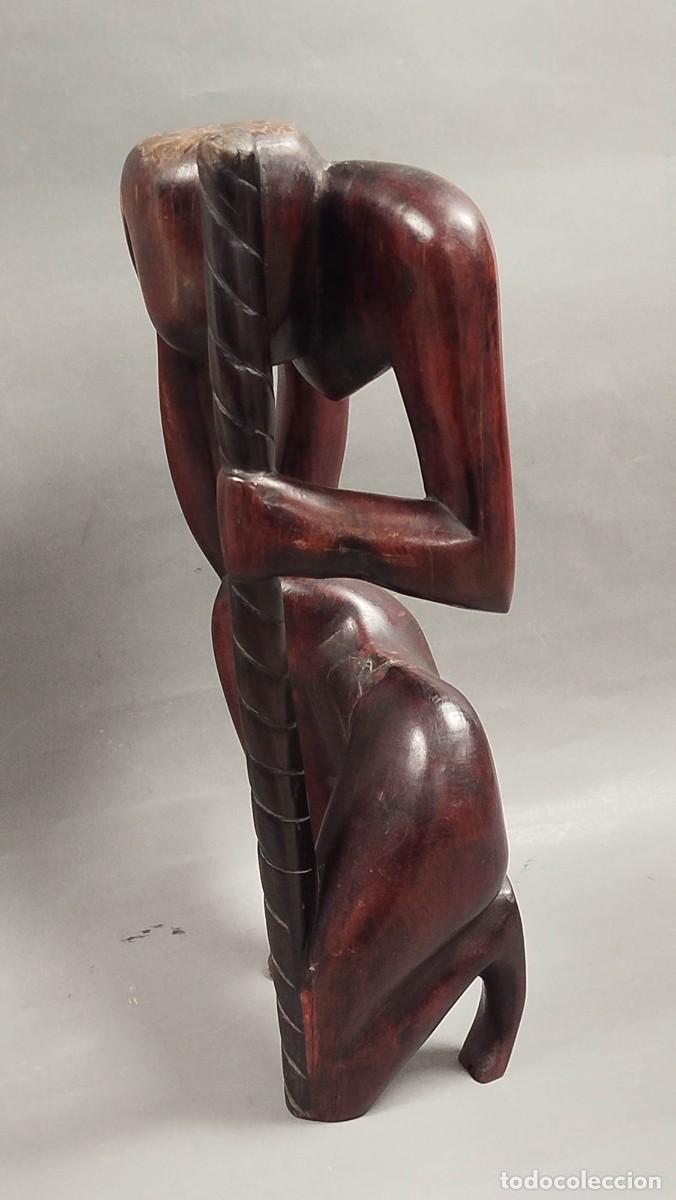 Arte: TALLA AFRICANA DE MADERA DE CAOBA - Foto 6