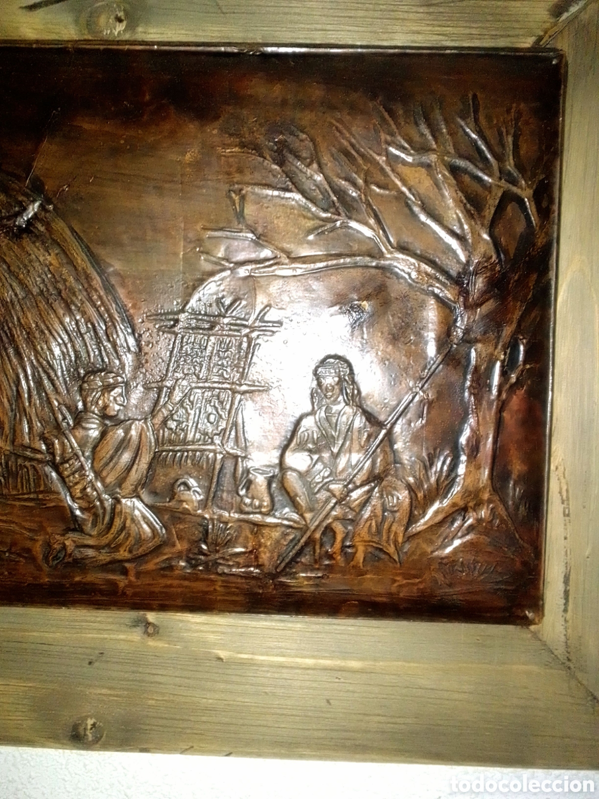 Arte: Cuadro de cobre repujado &eacute;tnico - Foto 2