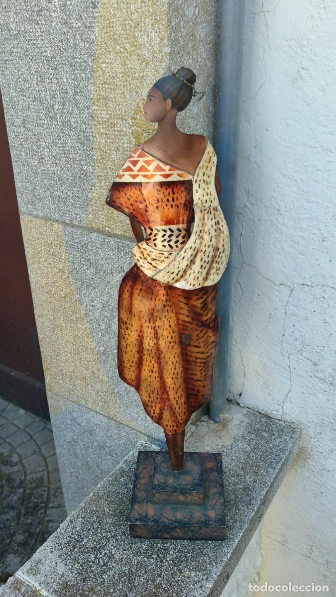 Arte: Metal figurine Afrique 40 cm