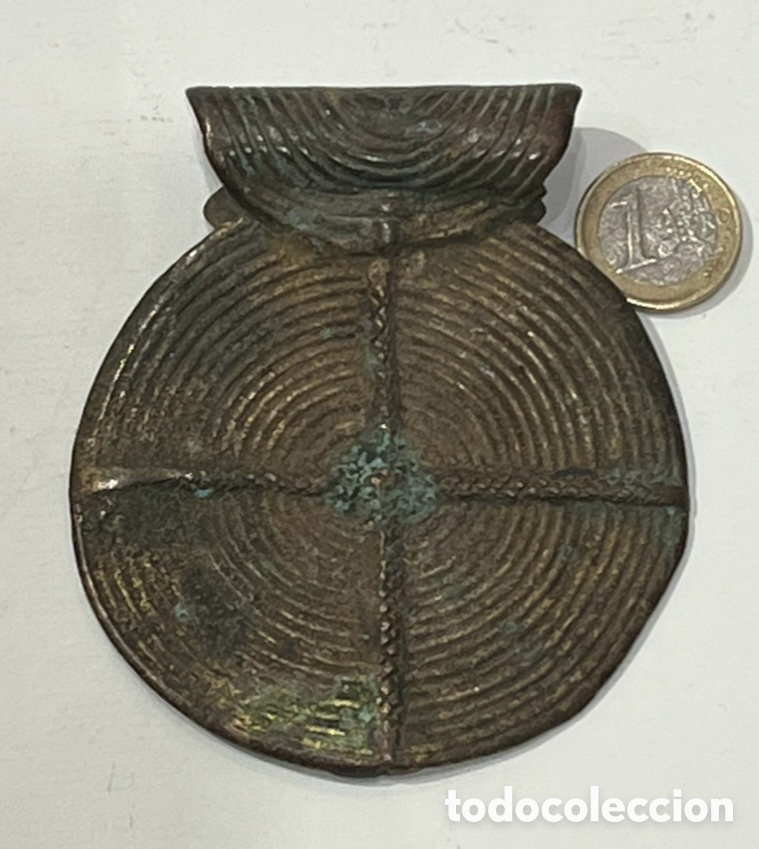 Arte: Ornamento antiguo para cintura. Arte &Eacute;tnico Africano. Bronce.