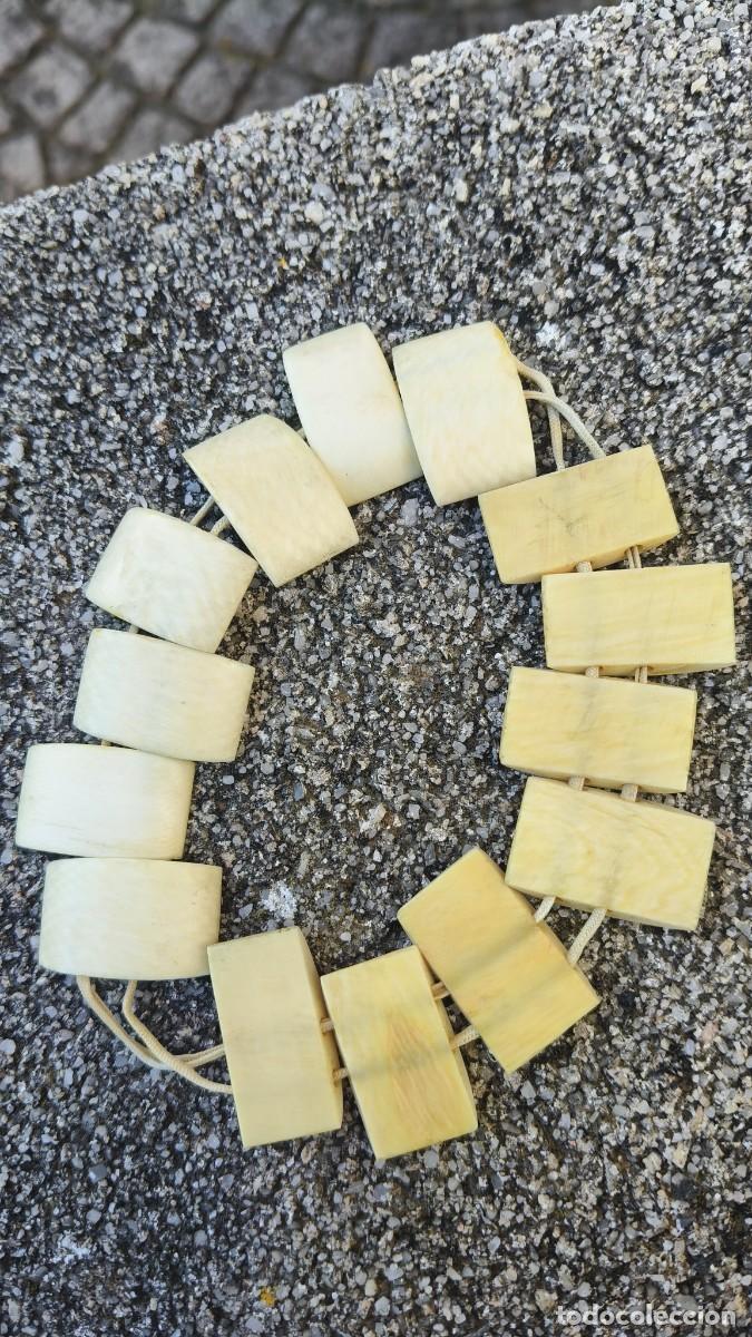 Arte: Collier vintage os v&eacute;ritable Afrique art etnique