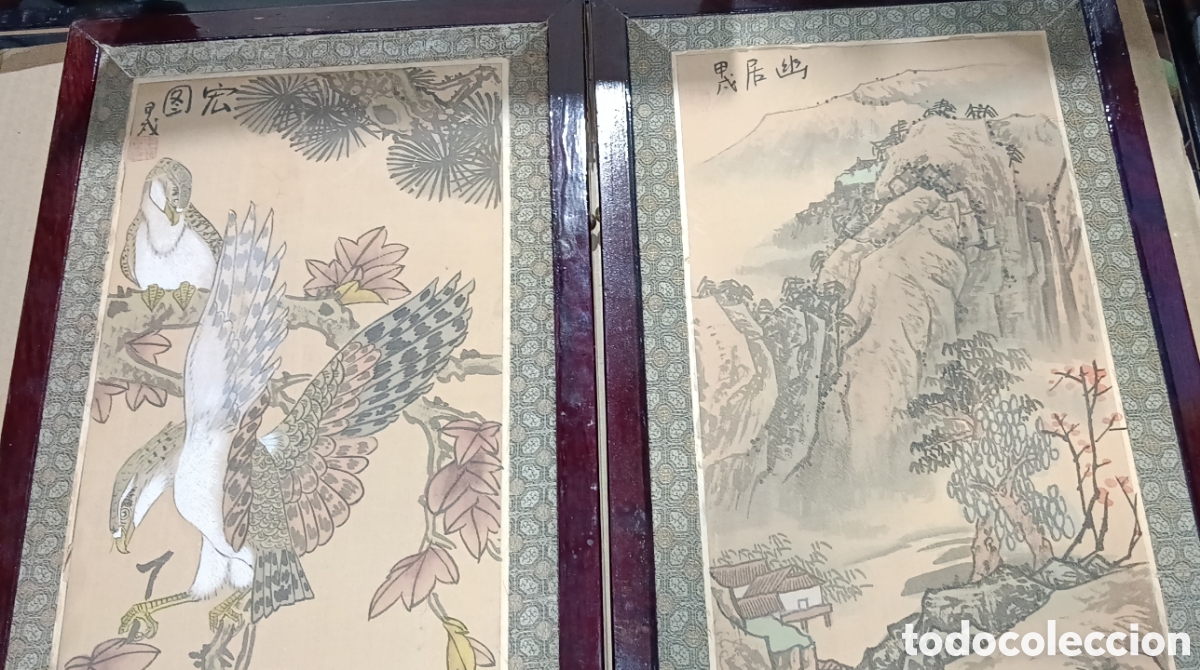 Arte: PAREJA CUADROS ORIENTALES