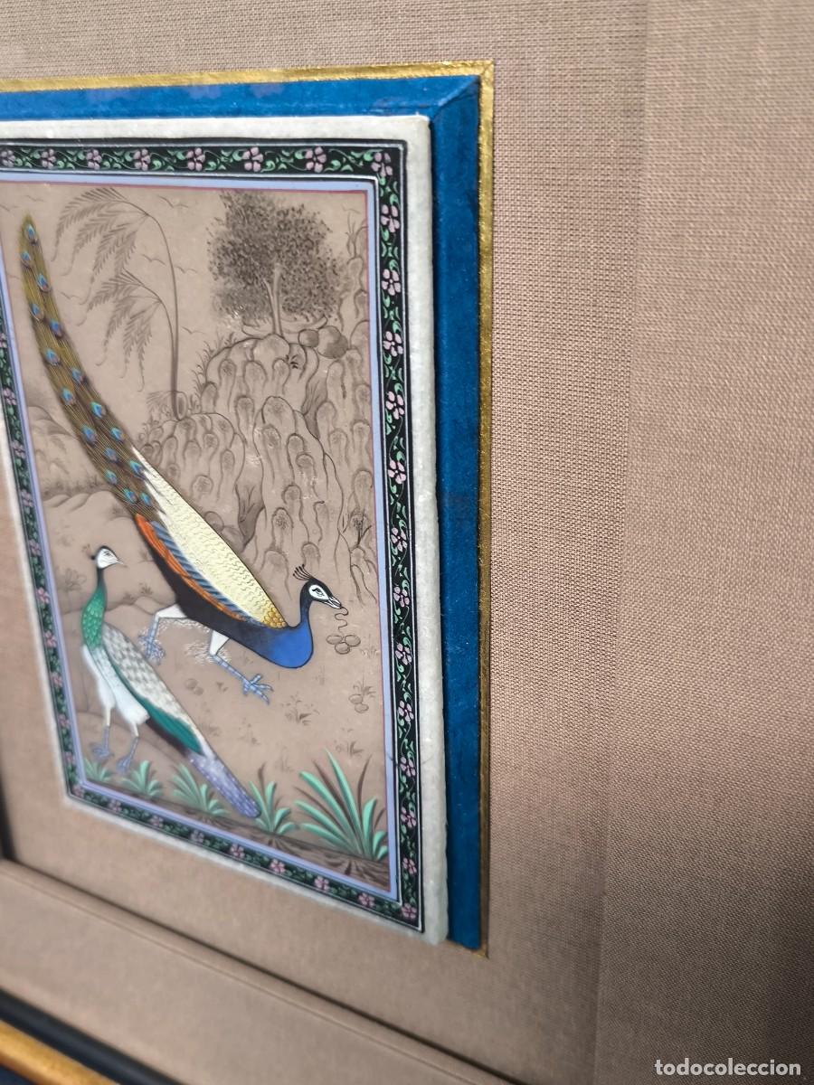 Arte: MINIATURA INDIA SOBRE PLACA DE ALABASTRO - Foto 5