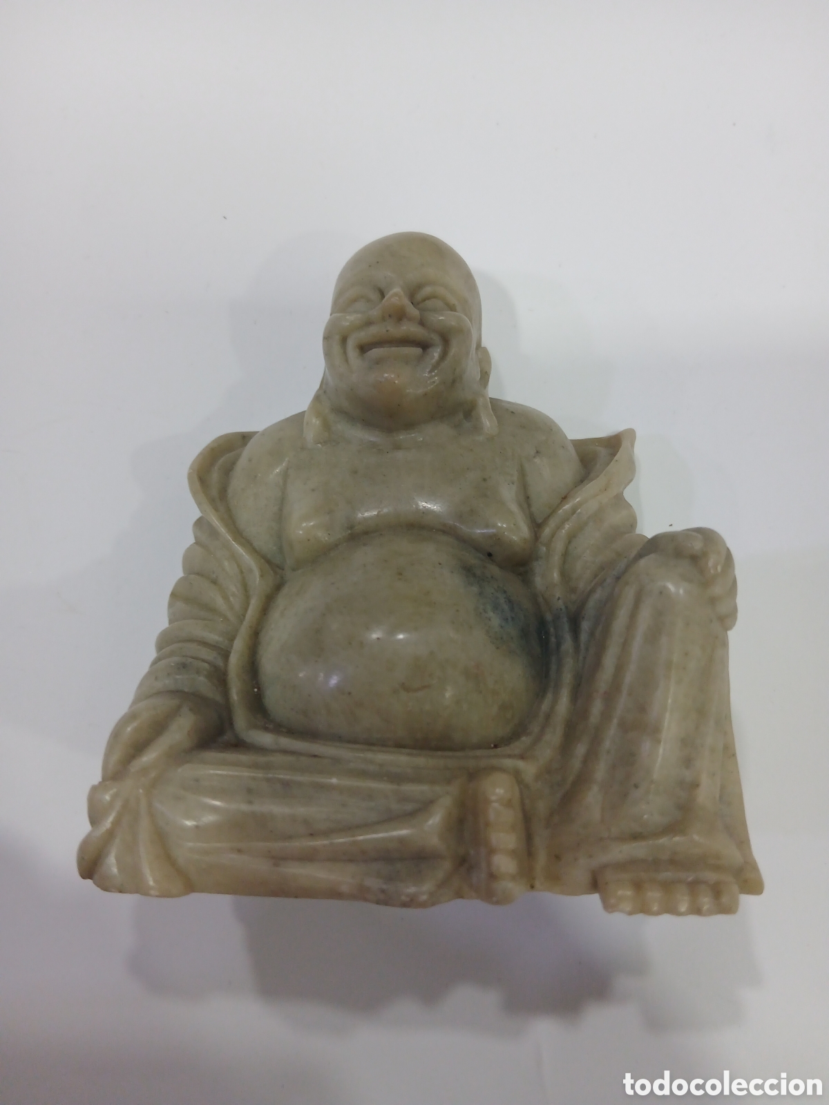 Arte: Figura buda de piedra jab&oacute;n. (L68)