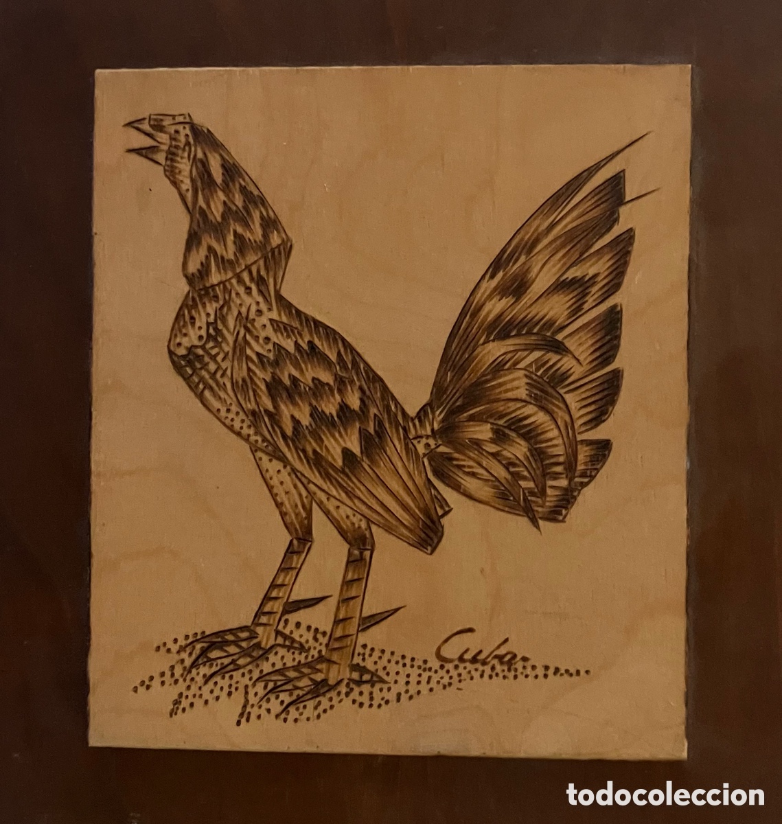Arte: El Gallo Caudro de Madera