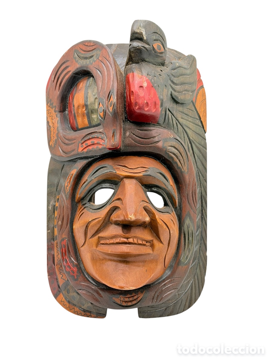 Arte: M&aacute;scara Azteca de Madera