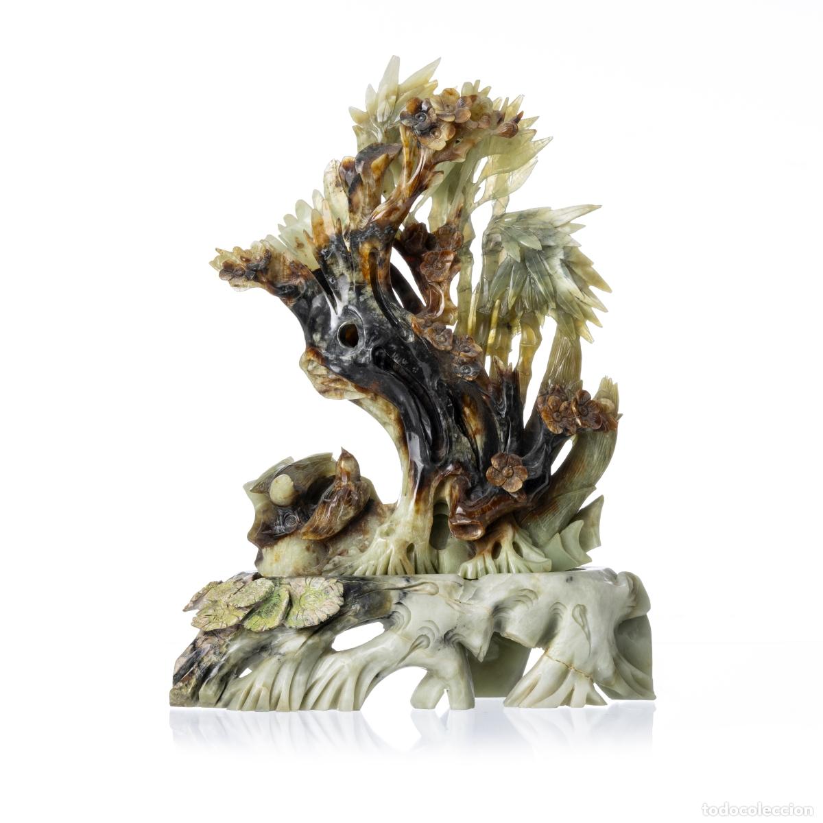 Arte: CAJA DE FLORES DE PIEDRA DE &Eacute;BANO