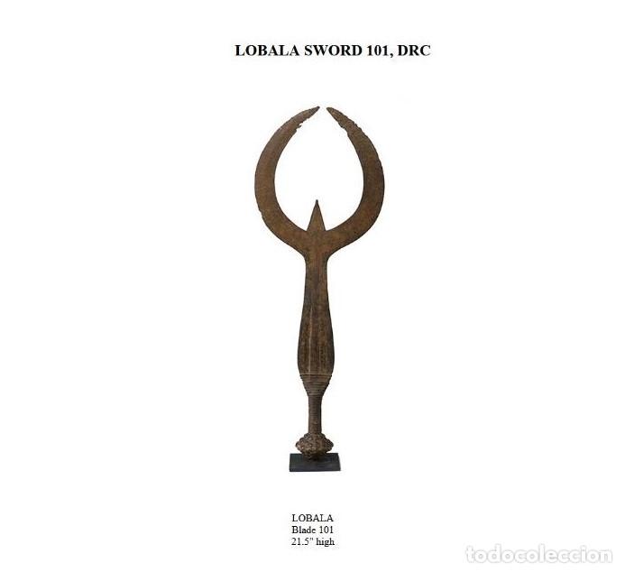 Arte: ARTE &Eacute;TNICO AFRICANO. NO ARMA. MONEDA INTERCAMBIO. LOBALA. CONGO. &Aacute;FRICA. SOBRE STAND.