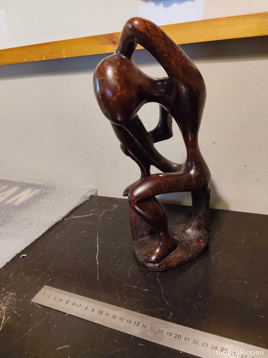 Arte: escultura Figura de madera - tallada a mano - arte etnico