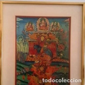 Arte: PINTURA BUDISTA TIBETANA - ENMARCADA Y CON CRISTAL