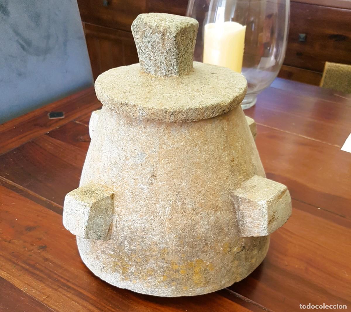 Arte: ANTIGUA OLLA DE PIEDRA PARA CELEBRACI&Oacute;N DEL S&Aacute;BADO(MADHALEH) ISRAEL-YEMEN