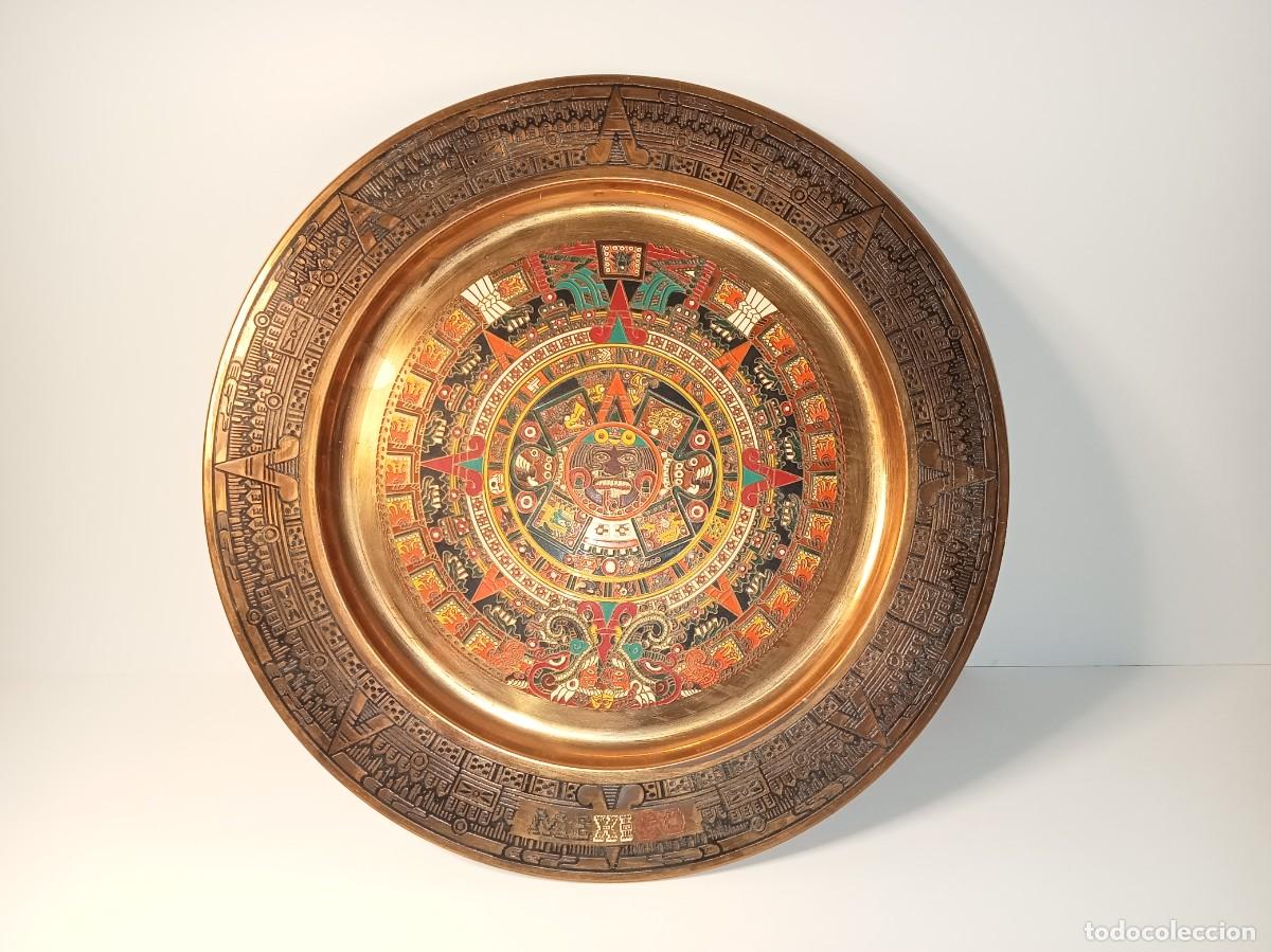 Arte: CALENDARIO AZTECA DECORADO A MANO - Foto 1