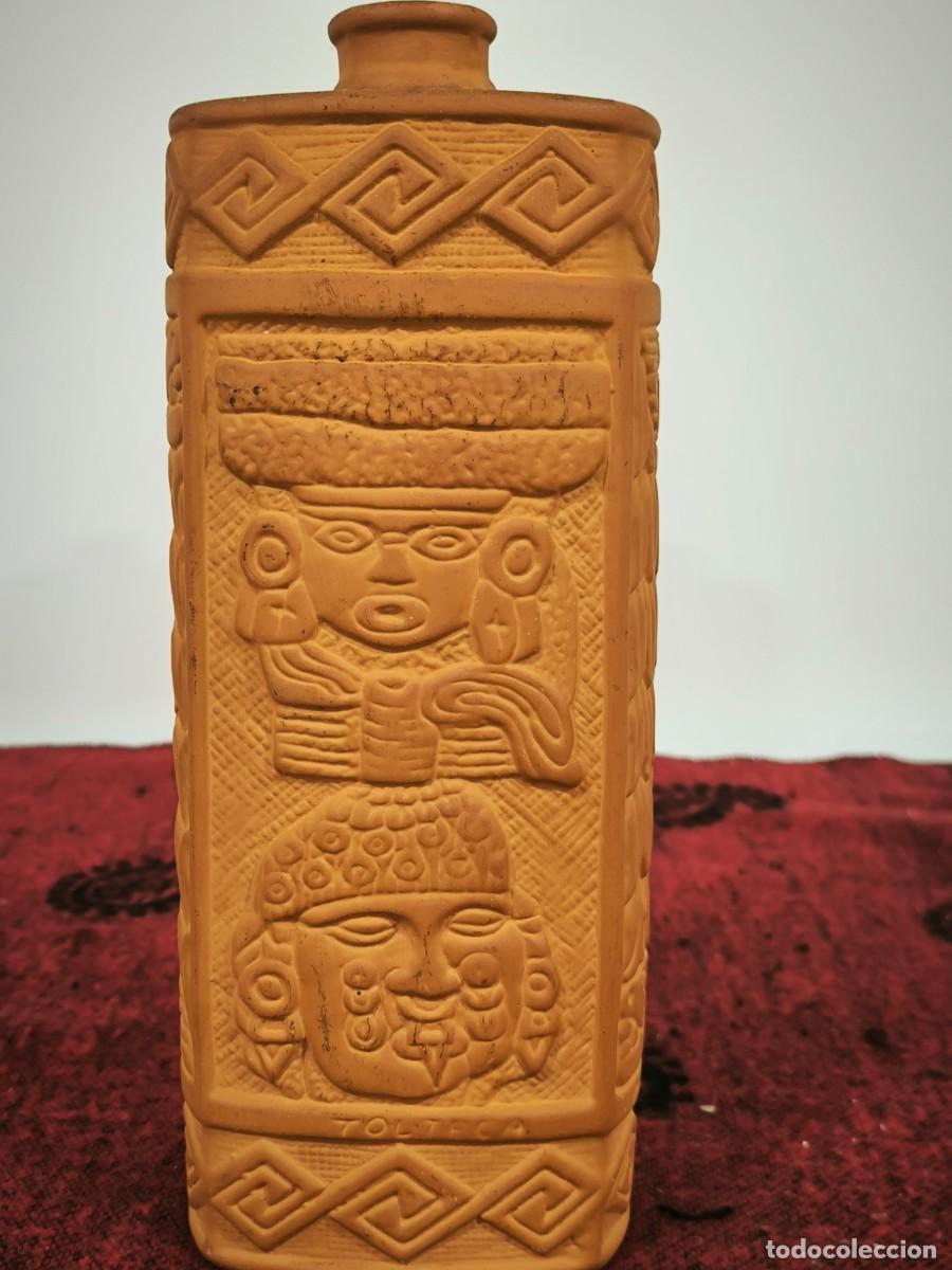 Arte: Botella Precolombina Tolteca Cer&aacute;mica &ndash; Pieza Decorativa &Eacute;tnica M&eacute;xico Tallada