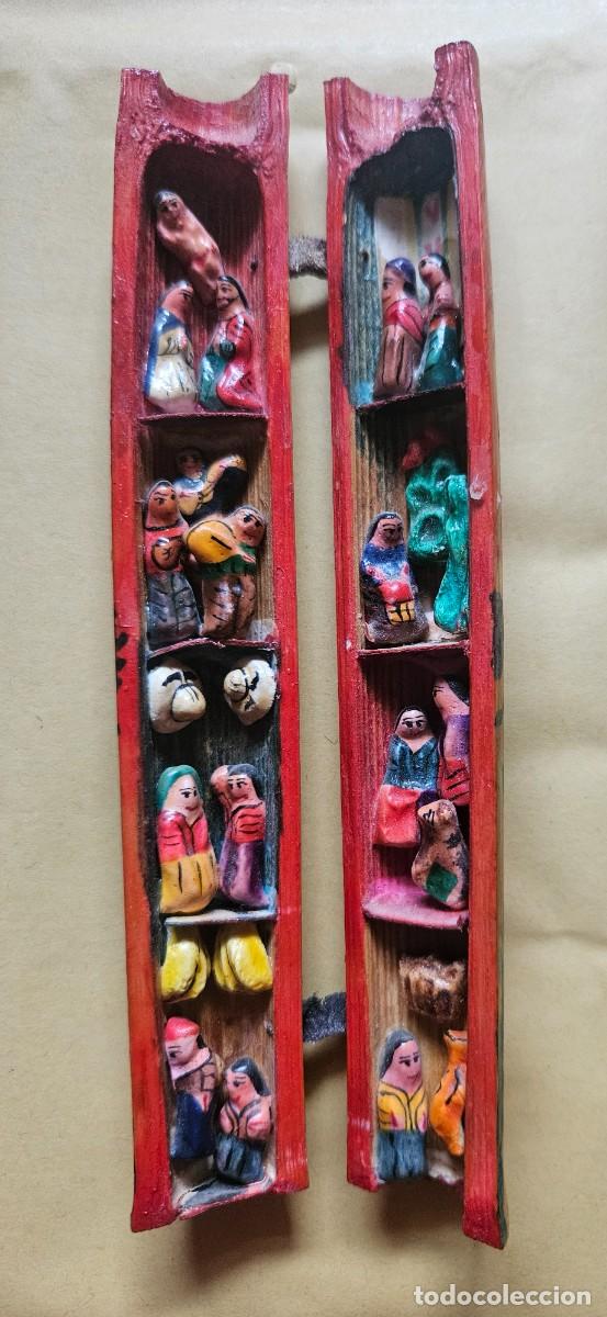 Arte: Bel&eacute;n ayacuchano - retablo misterio de ca&ntilde;a - Bolivia Per&uacute;