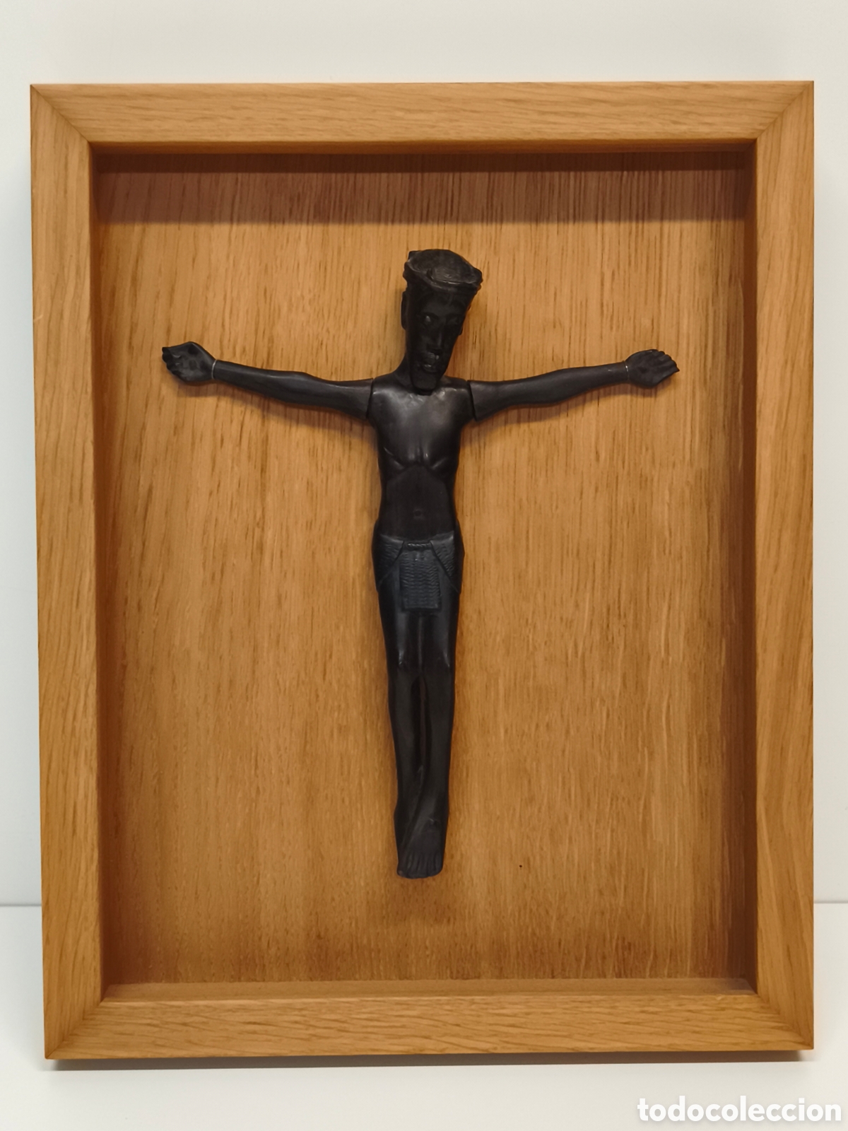 Arte: Jesucristo Jes&uacute;s Cristo en madera de &eacute;bano arte africano