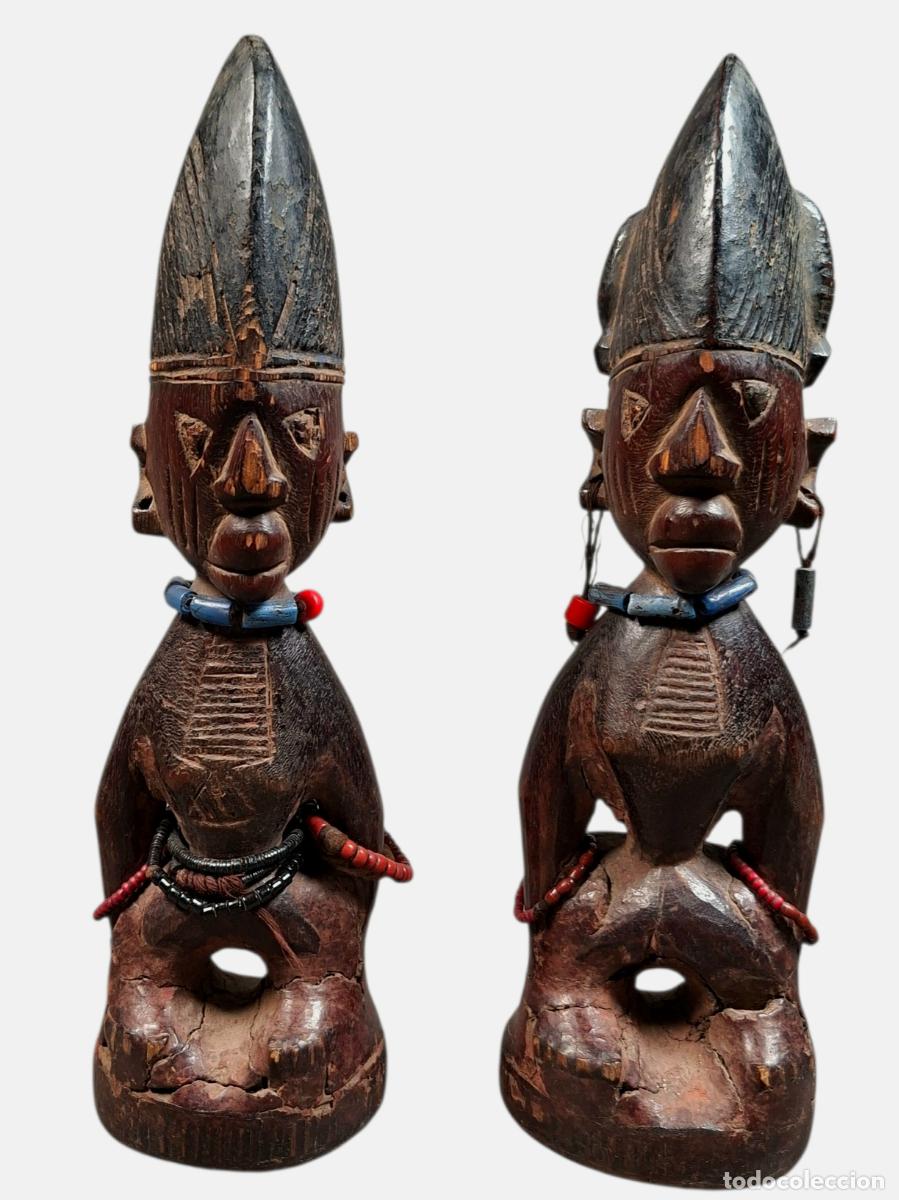 Arte: Pareja de Ibejis, gemelos Yoruba, Africa, arte africano, Nigeria