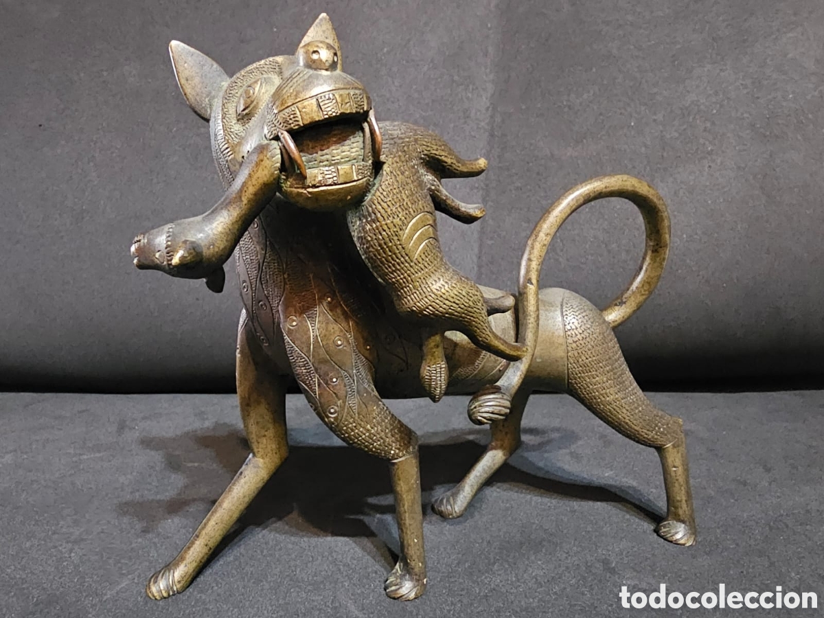 Arte: Leopardo con presa Benin. - Foto 1