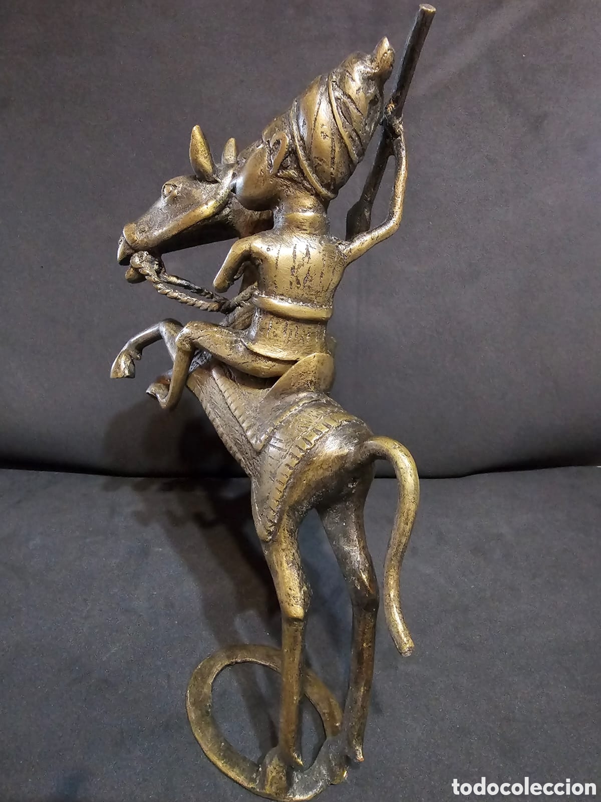 Arte: Bronce Guerrero Equestre de Benin. - Foto 4
