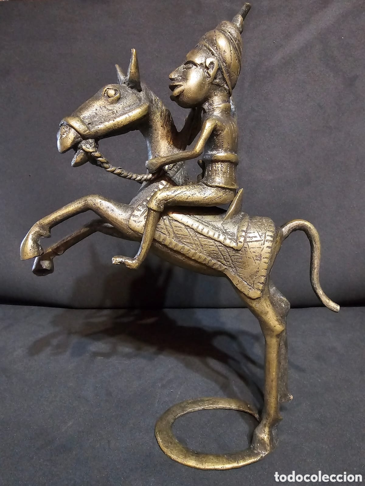 Arte: Bronce Guerrero Equestre de Benin. - Foto 1