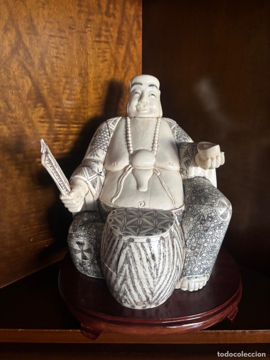 Arte: BUDA SONRIENTE, Hotei Sentado - Foto 1