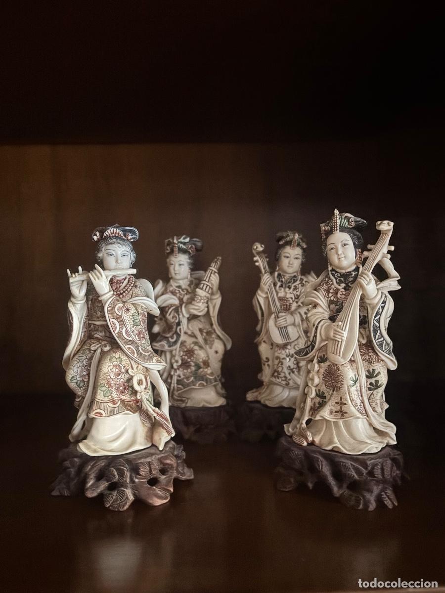 Arte: Set 4 figuras M&uacute;sicas Orientales