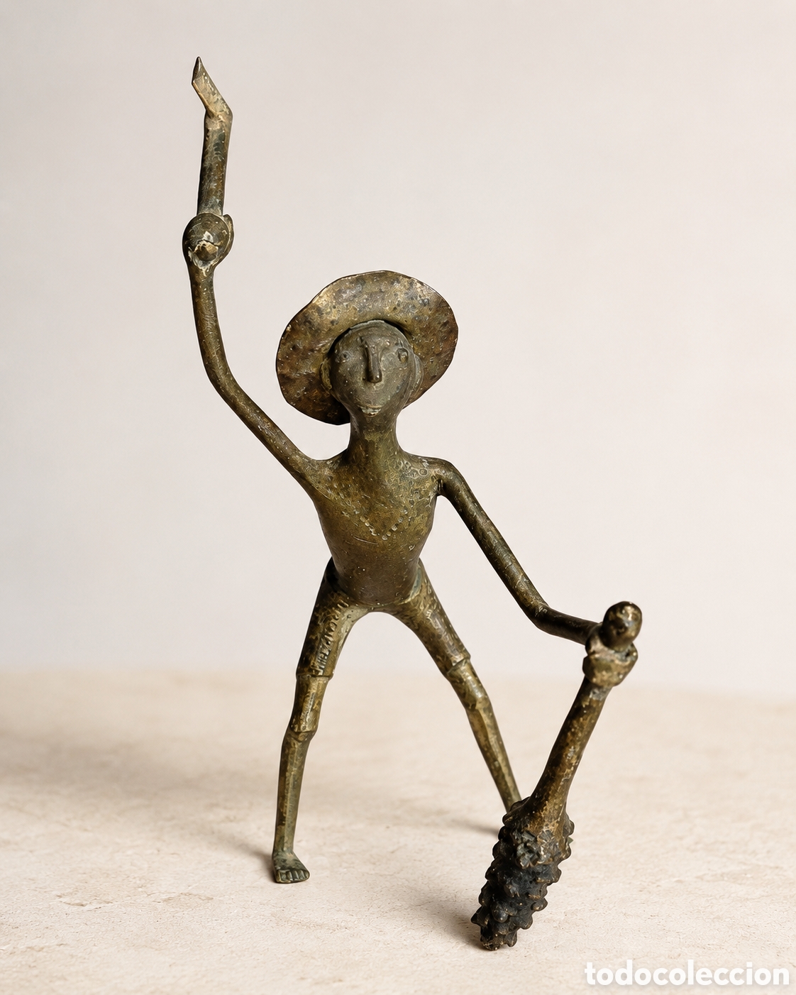 Arte: Figura africana de bronce artesanal a la cera perdida &ndash; 15 cm