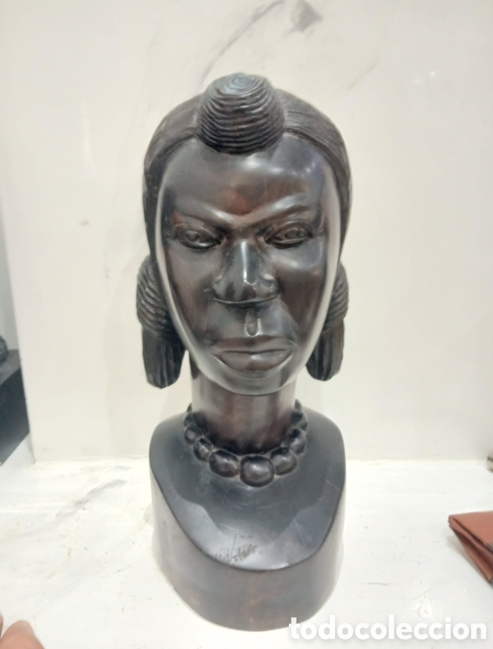 Arte: Busto Africano Madera tallada