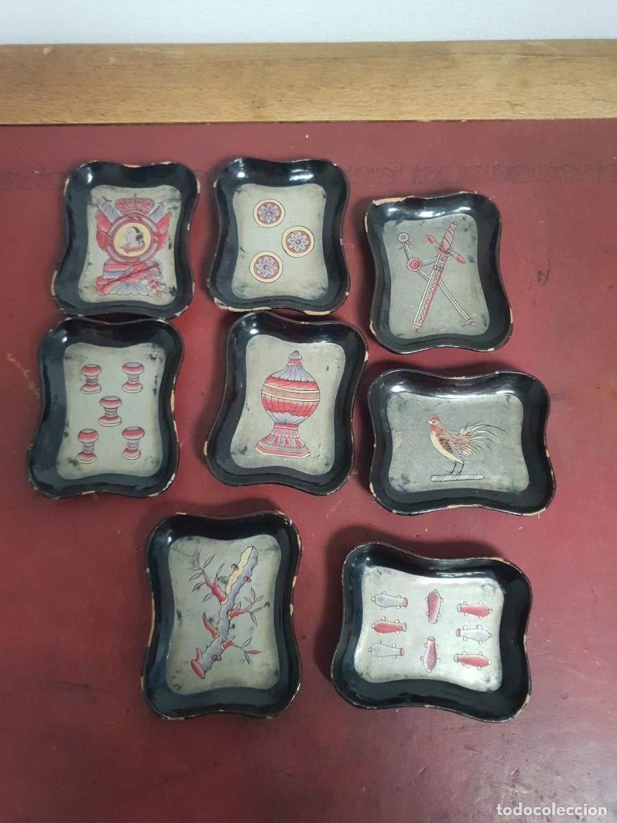 Arte: Juego chino lacado 8 piezas falta una