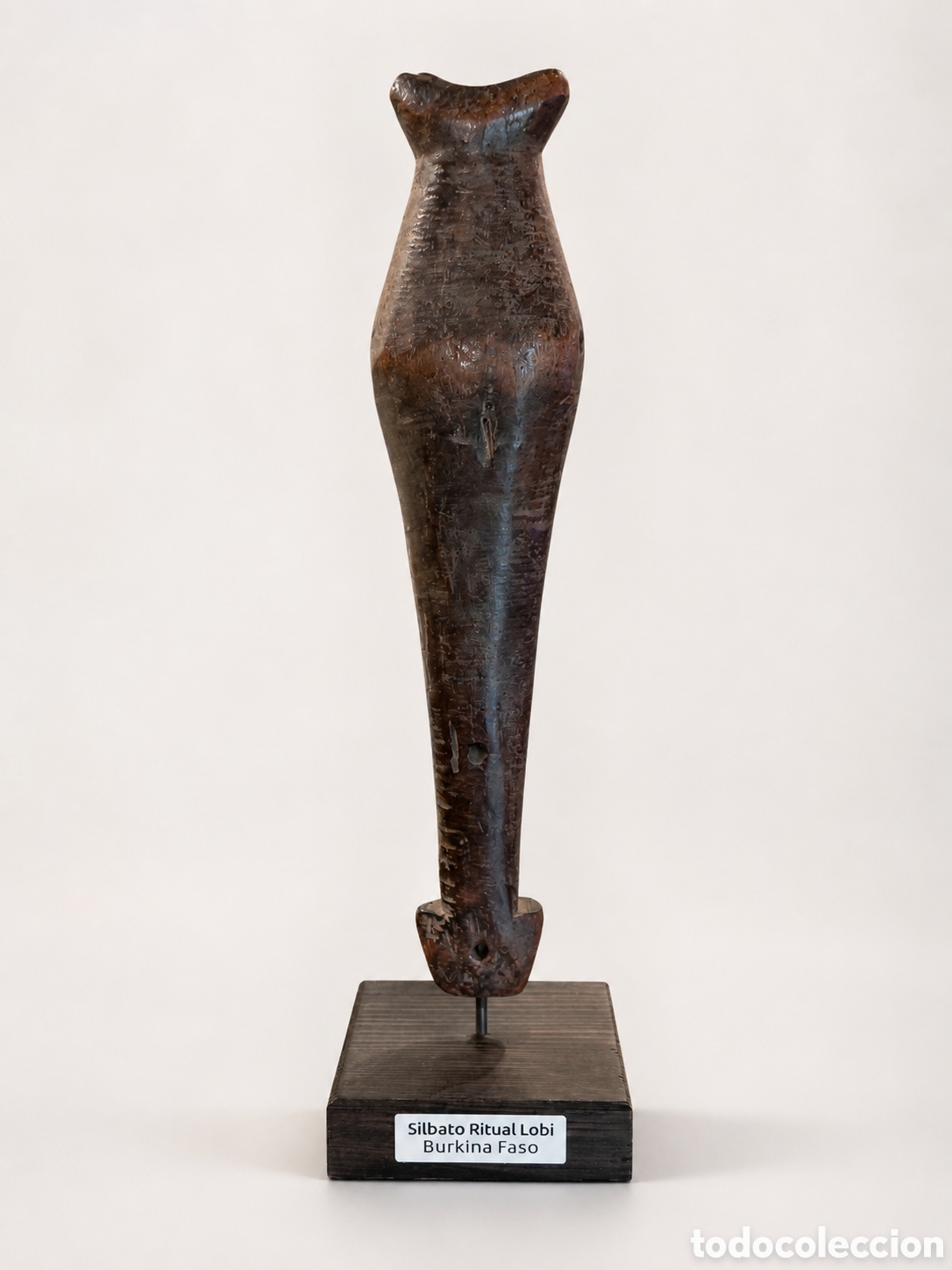 Arte: Silbato ritual Lobi Burkina Faso 25 cm