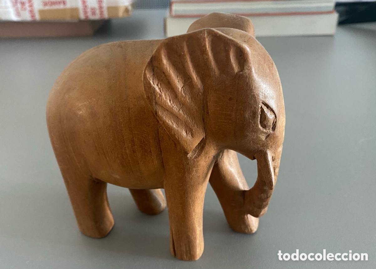 Arte: Elefante madera escultura Africa